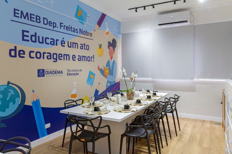 Nova sala dos professores e copa são inauguradas na Vila Nogueira