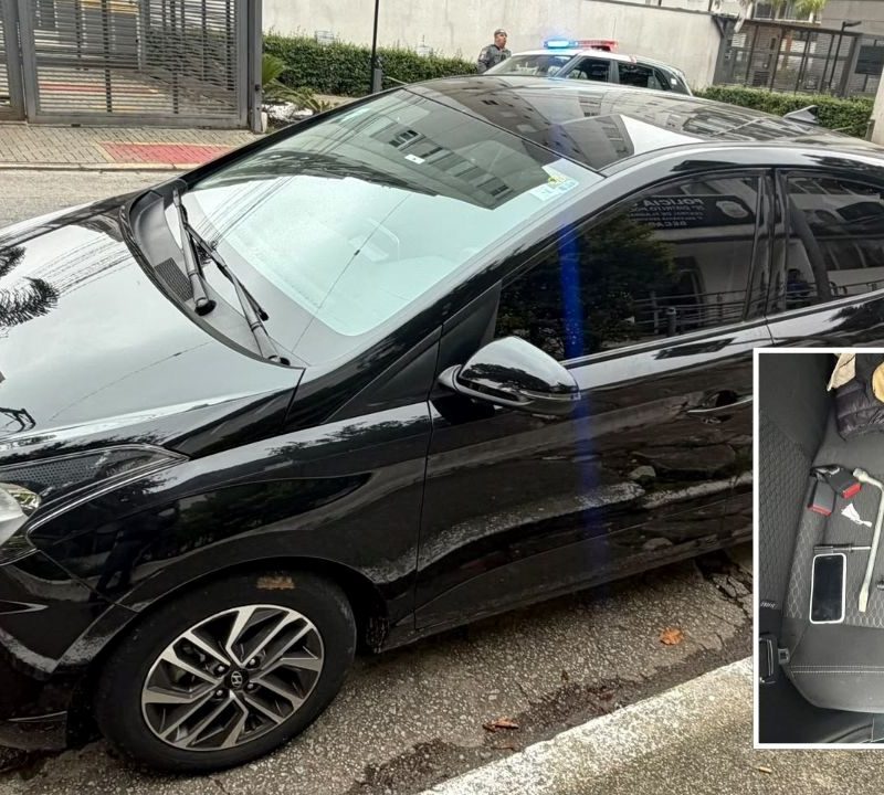 HB20 furtado com placas adulteradas é recuperado após fuga na divisa de Diadema