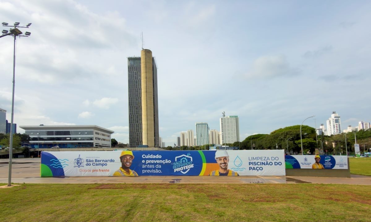 Limpeza do Piscinão do Paço de São Bernardo avança para reforçar prevenção diante de eventos climáticos