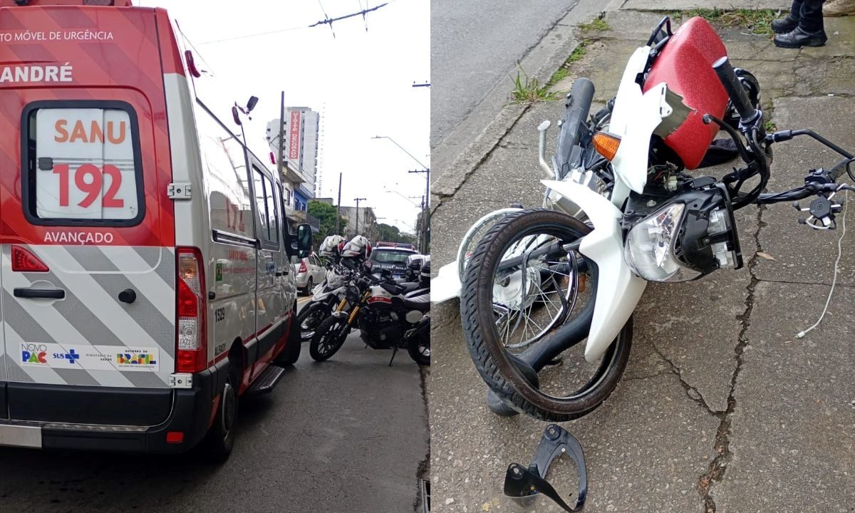 Motociclista sofre parada cardiorrespiratória após queda em Santo André