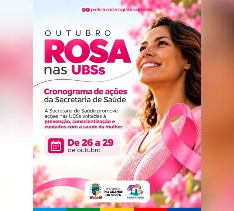 Outubro Rosa: Rio Grande da Serra promove ações em UBSs