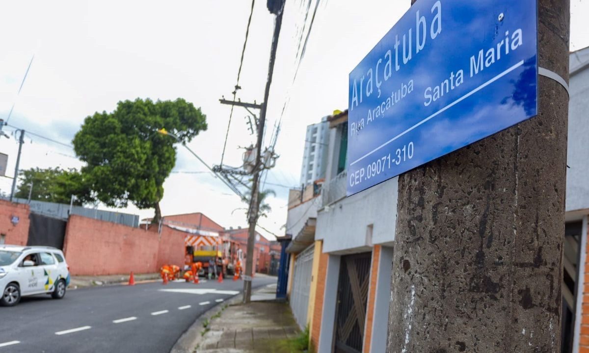 Sentido único é implantado na Rua Araçatuba em Santo André